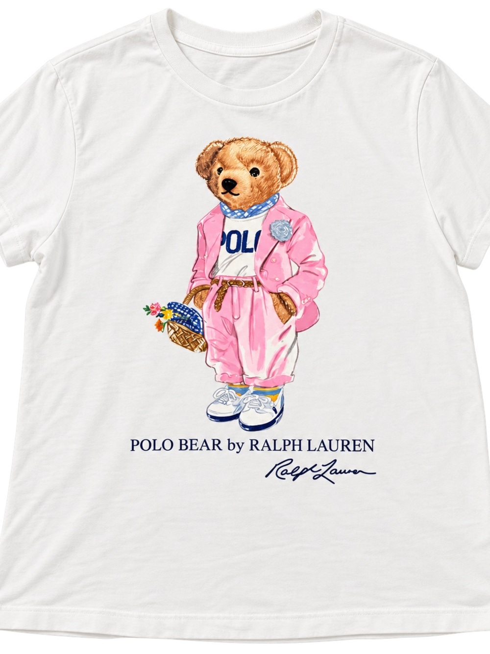 Ralph Lauren women’s Tee with Pink Polo Bear Print